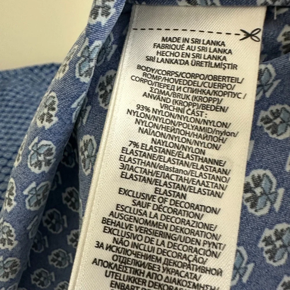 Ralph Lauren Classic Fit Performance Shirt Blue Geometric Button Down Mens XL